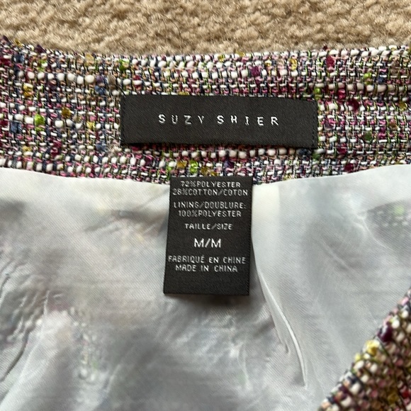 Suzy Shier Colourful Tweed Mini Skirt - Picture 4 of 7